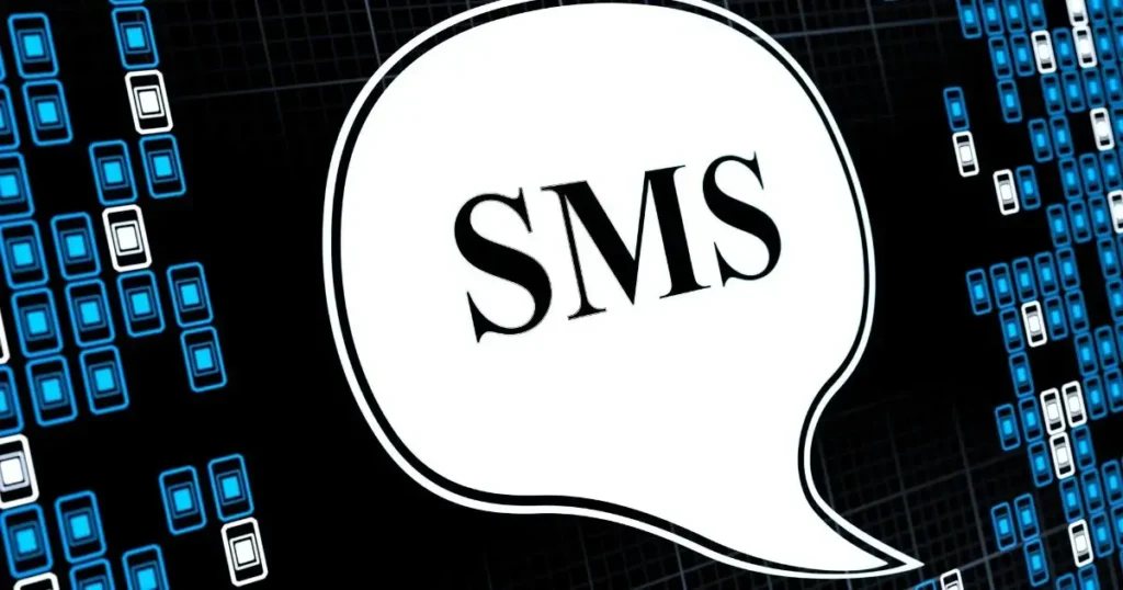 SMS is written on a Chat symbol, showing SMS Marketing