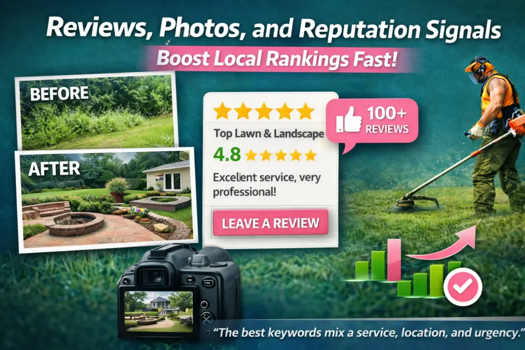 Reviews, photos, and reputation signals