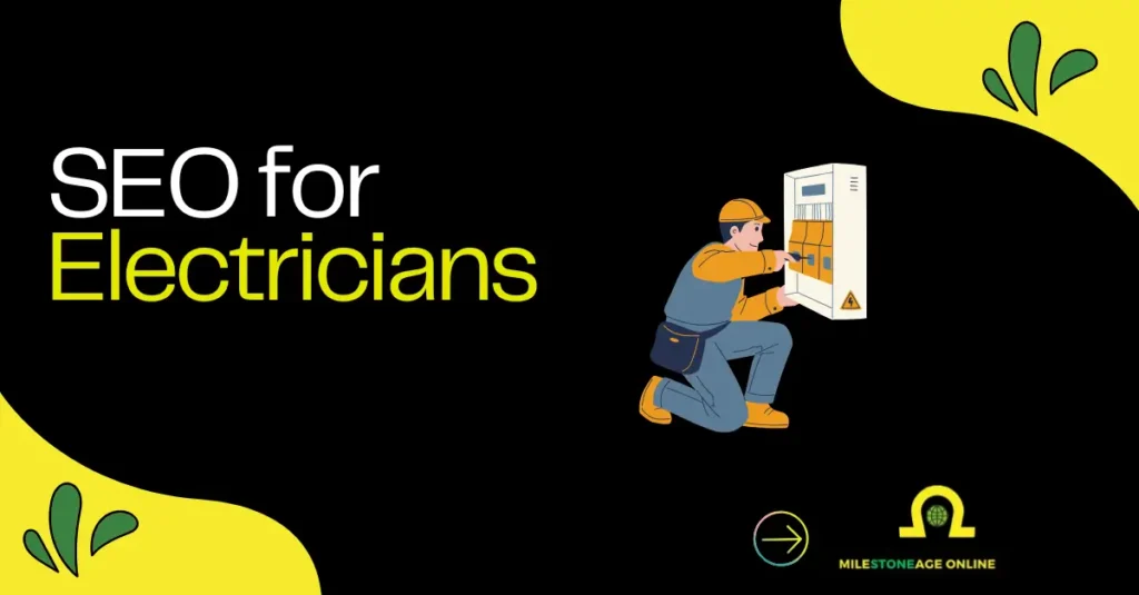 SEO for Electricians written with an electrician doind his work