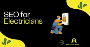 SEO for Electricians written with an electrician doind his work
