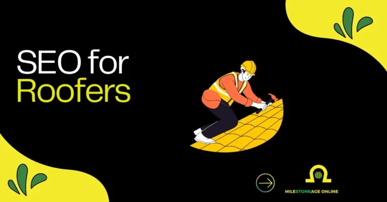 SEO for Roofers written while a roofer is doing his job