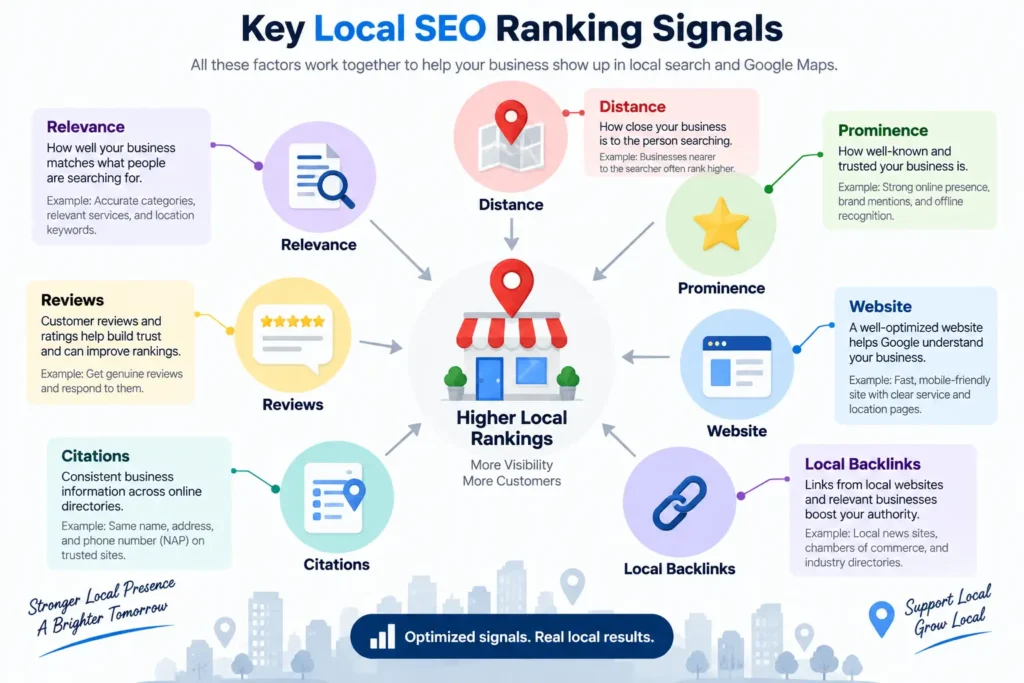 Google Business Profile optimization showing a Houston plumbing business with services, contact information, photos, ratings, and customer reviews.